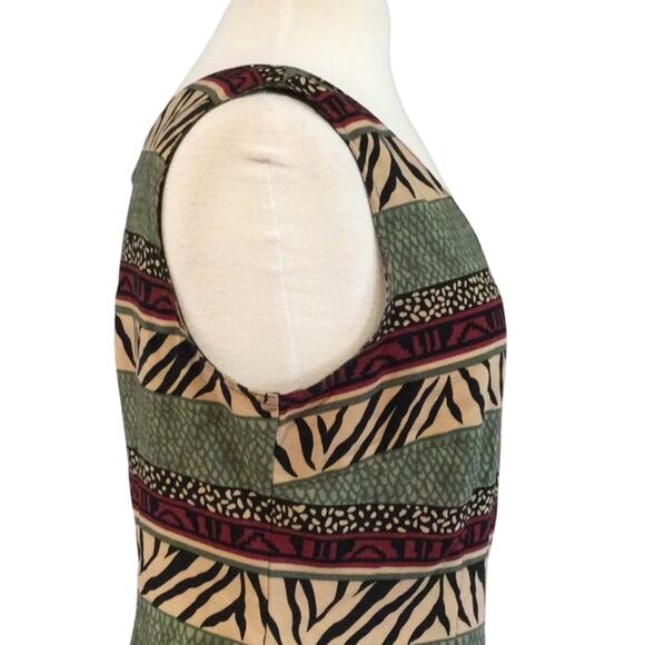 Kathie Lee Collection Multi-Print S/L V-Neck Dress Size 12 - Picture 5 of 16